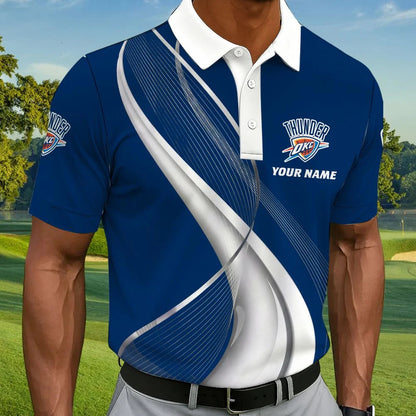 LIMITED EDITION - NEW CUSTOMIZED NBA01 OCT OKLAHOMA CITY THUNDER POLO SHIRT, ZIP POLO SHIRT & T-SHIRTS