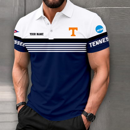 LIMITED EDITION - NEW CUSTOMIZED NCAA FBS01 TNV TENNESSEE VOLUNTEERS POLO SHIRT