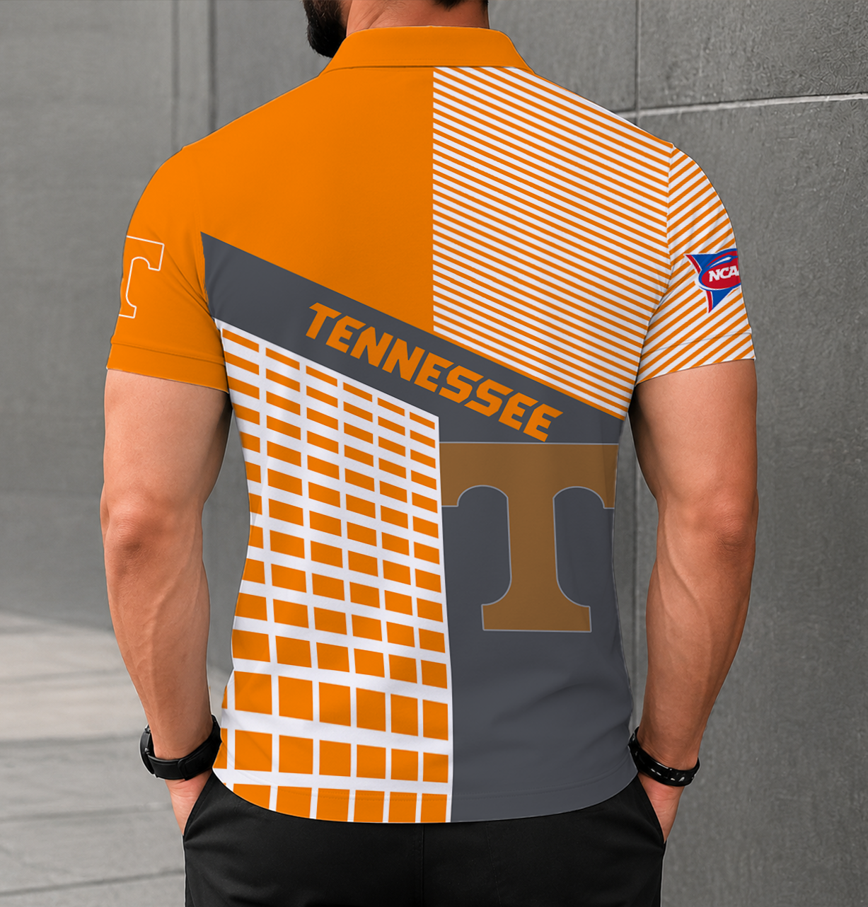 VIRAL EDITION - NEW CUSTOMIZED NCAA FBS01 TNV TENNESSEE VOLUNTEERS POLO SHIRT