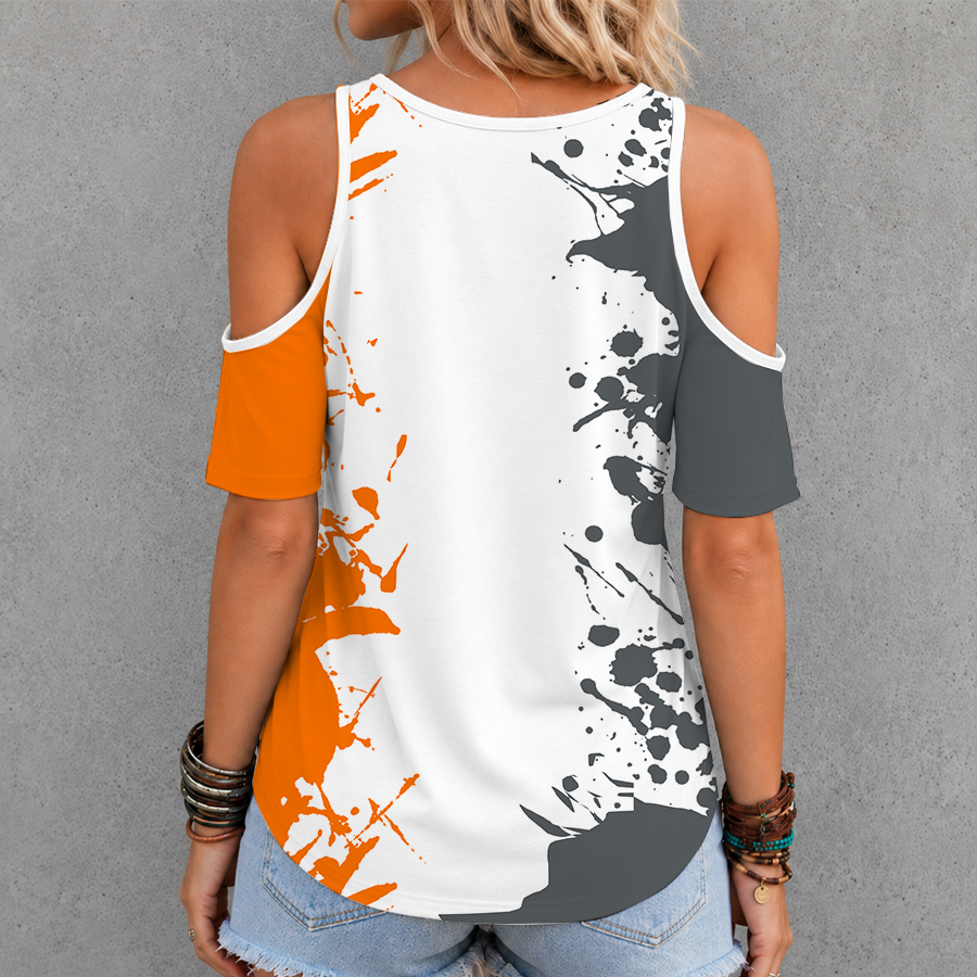 [FAN FAVORITE] NEW CUSTOMIZED NCAA FBS01 TNV TENNESSEE VOLUNTEERS CRISS CROSS V-NECK TOP