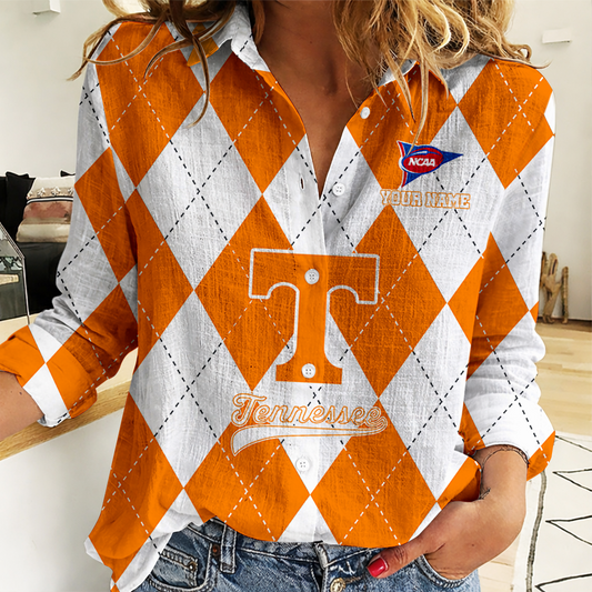 LIMITED DROP - NEW CUSTOMIZED | NCAA FBS01 TNV TN VOLUNTEERS WOMEN CASUAL SHIRT FOR FAN