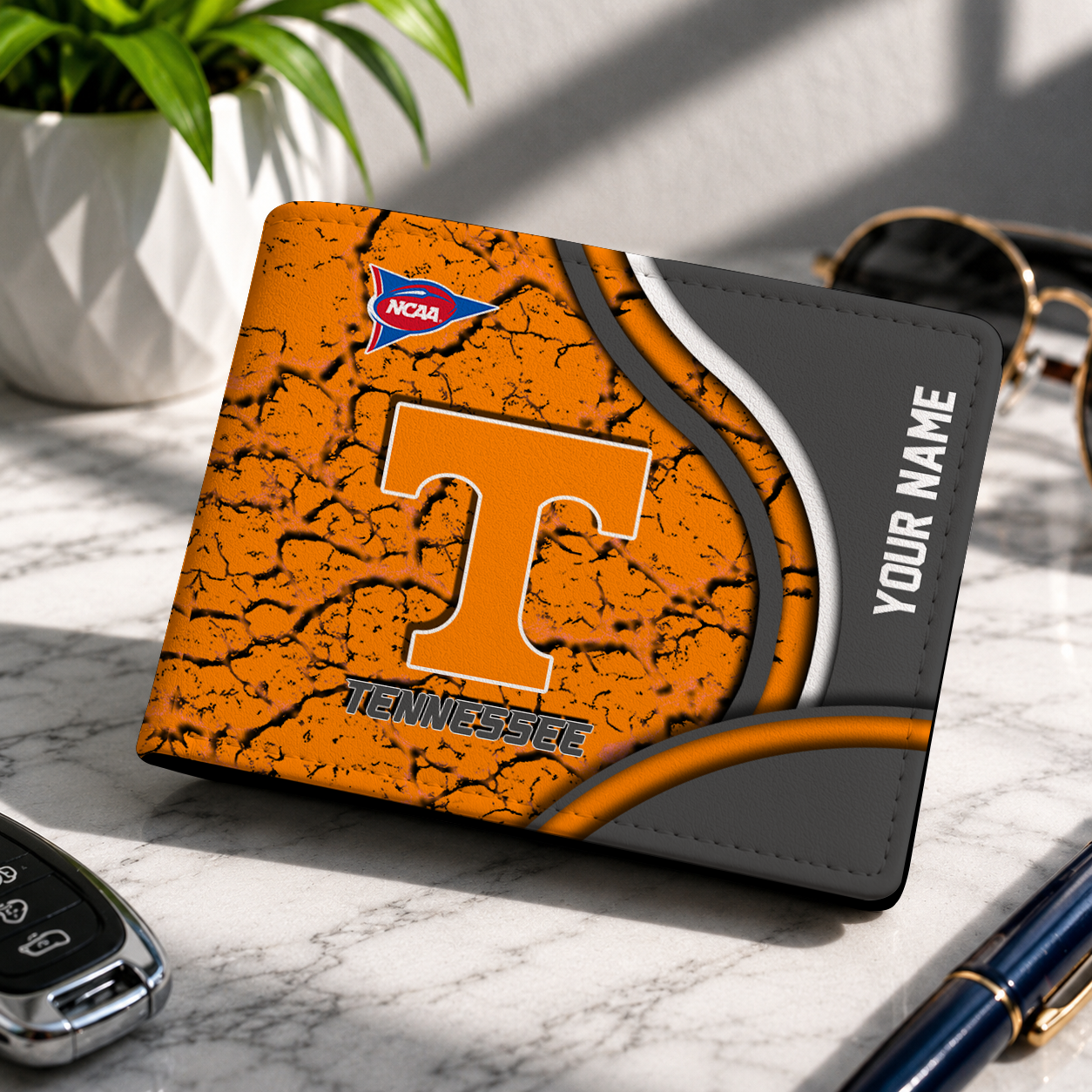 MEGA SALE - NEW CUSTOMIZED NCAA FBS01 TNV TENNESSEE VOLUNTEERS LEATHER WALLET