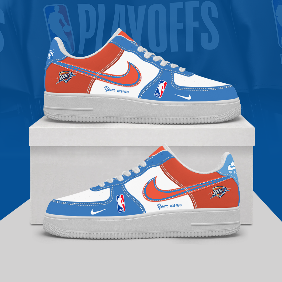 [HOT DEAL] NEW CUSTOMIZED  NBA01 OCT OKLAHOMA CITY THUNDER  AF1 SHOES