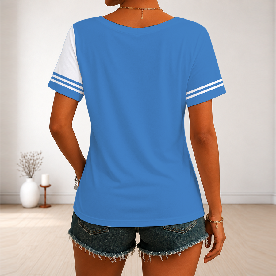 LIMITED EDITION - NEW CUSTOMIZED NBA01 OCT OKLAHOMA CITY THUNDER V-NECK FEMALE SHIRT