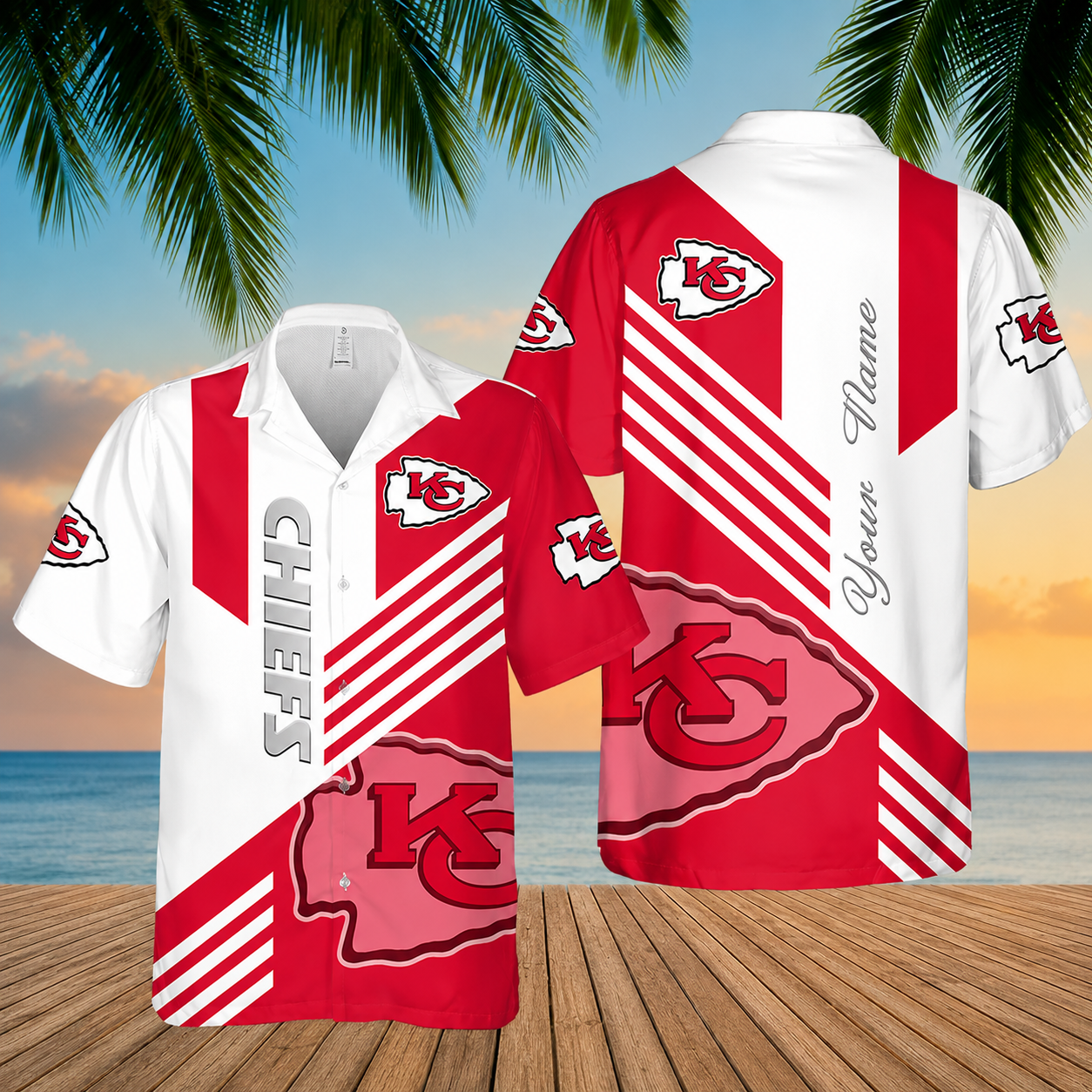 [SPECIAL OFFER] NEW CUSTOMIZED NFL01 KCC KANSAS CITY CHIEFS UNISEX HAWAIIAN SHIRT