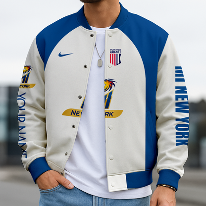 LIMITED EDITION - NEW CUSTOMIZED MLC01 MIN MI NEW YORK SATIN VARSITY & BASEBALL JACKET