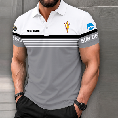 LIMITED EDITION - NEW CUSTOMIZED NCAA CWS02 ASS ARIZONA STATE SUN DEVILS POLO SHIRT