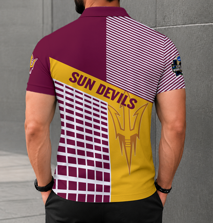 VIRAL EDITION - NEW CUSTOMIZED NCAA CWS02 ASS ARIZONA STATE SUN DEVILS POLO SHIRT