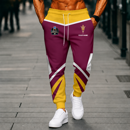 LIMITED EDITION - NEW CUSTOMIZED NCAA CWS02 ASS ARIZONA STATE SUN DEVILS SWEATPANTS