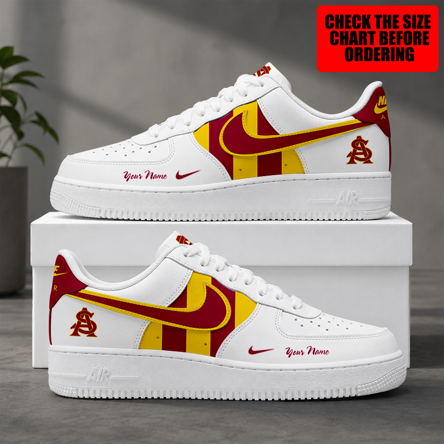 [FAN FAVORITE] NEW CUSTOMIZED NCAA CWS02 ASS ARIZONA STATE SUN DEVILS AF1 SHOES