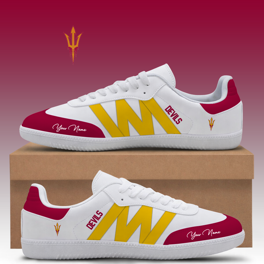 [FAN FAVORITE] NEW CUSTOMIZED NCAA CWS02 ASS ARIZONA STATE SUN DEVILS CLASSIC SNEAKERS