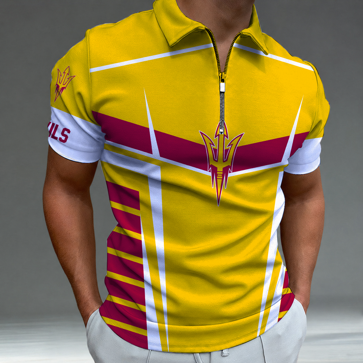[FAN FAVORITE] NEW CUSTOMIZED NCAA CWS02 ASS ARIZONA STATE SUN DEVILS POLO SHIRT