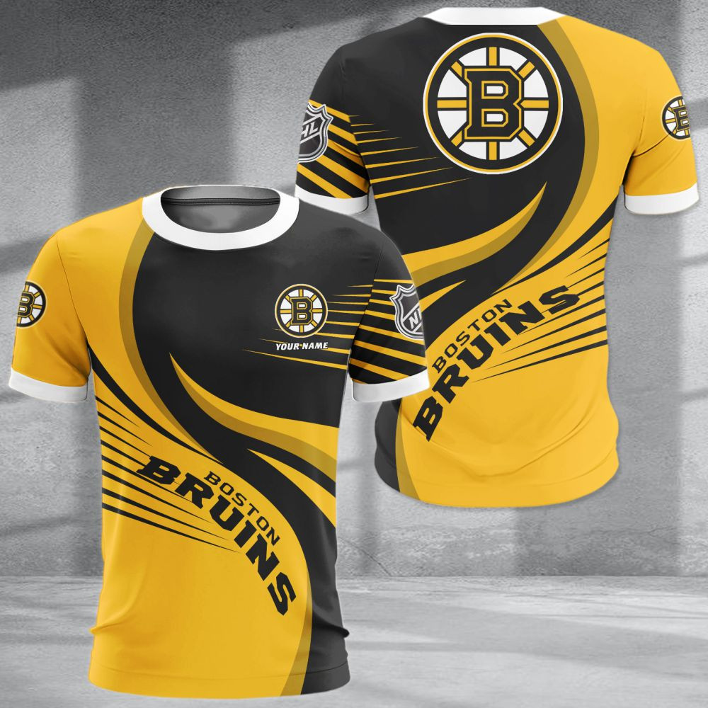 LIMITED EDITION - NEW CUSTOMIZED NHL02 BTB BOSTON BRUINS POLO SHIRT & T-SHIRTS