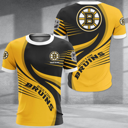 LIMITED EDITION - NEW CUSTOMIZED NHL02 BTB BOSTON BRUINS POLO SHIRT & T-SHIRTS