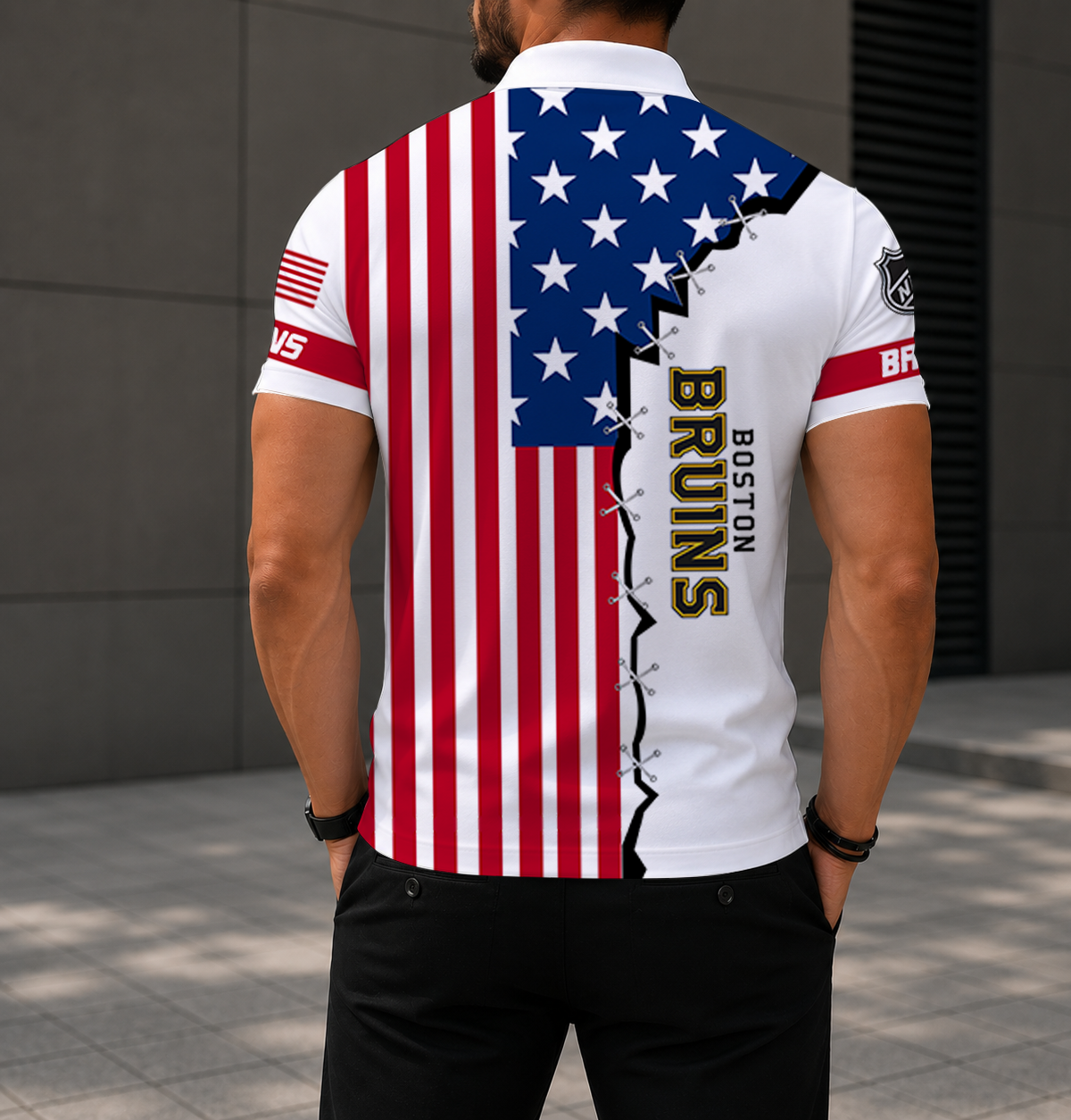 LIMITED EDITION - NEW CUSTOMIZED NHL02 BTB BOSTON BRUINS POLO SHIRT, ZIP POLO SHIRT & T-SHIRTS