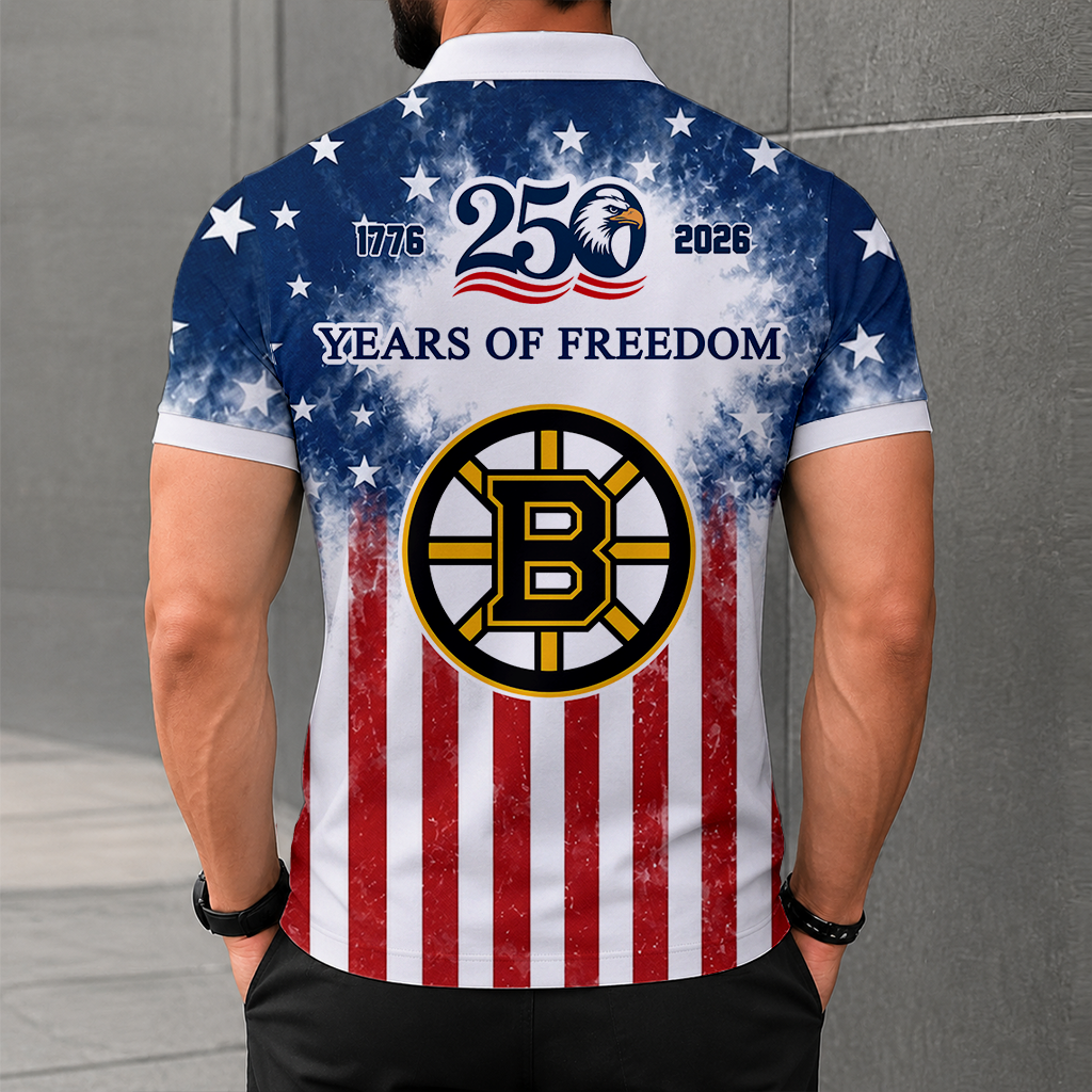 LIMITED EDITION - NEW CUSTOMIZED NHL02 BTB BOSTON BRUINS POLO SHIRT, ZIP POLO SHIRT & T-SHIRTS