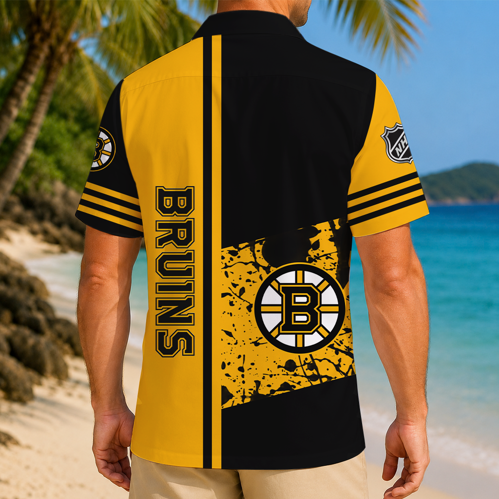 LIMITED EDITION - NEW CUSTOMIZED NHL02 BTB BOSTON BRUINS UNISEX HAWAIIAN SHIRT