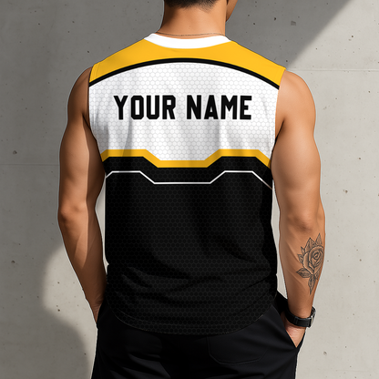 SPECIAL EDITION - NEW CUSTOMIZED NHL02 BTB BOSTON BRUINS MEN'S GYM SHIRT