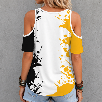 [SUPER SALE] NEW CUSTOMIZED NHL02 BTB BOSTON BRUINS CRISS CROSS V-NECK TOP