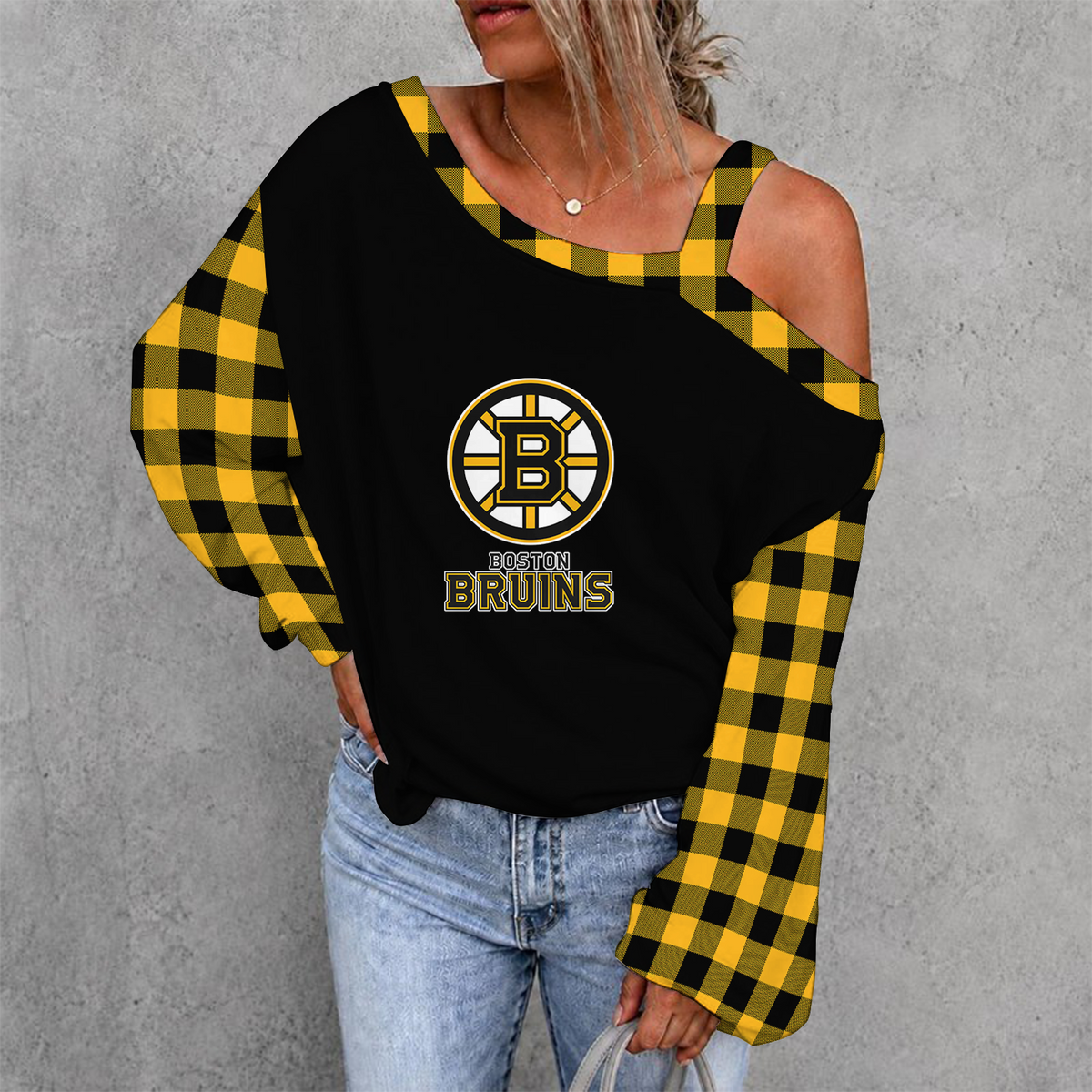 [SUPER SALE] NEW CUSTOMIZED NHL02 BTB BOSTON BRUINS DROP SHOULDER SWEATSHIRT