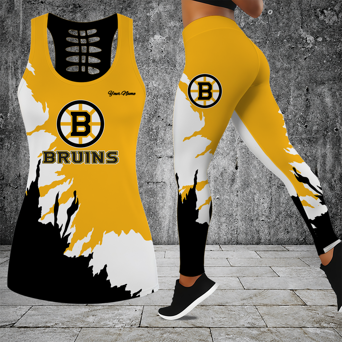 [SUPER SALE] NEW CUSTOMIZED NHL02 BTB BOSTON BRUINS MEN'S DRAWSTRING CARGO SHORTS