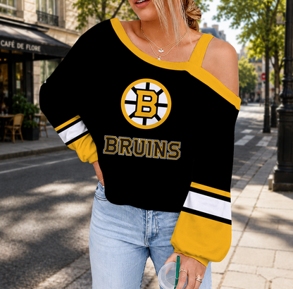EXCLUSIVE EDITION - NEW CUSTOMIZED NHL02 BTB BOSTON BRUINS DROP SHOULDER SWEATSHIRT