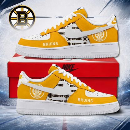 MEGA SALE - NEW CUSTOMIZED NHL02 BTB BOSTON BRUINS AF1 SHOES