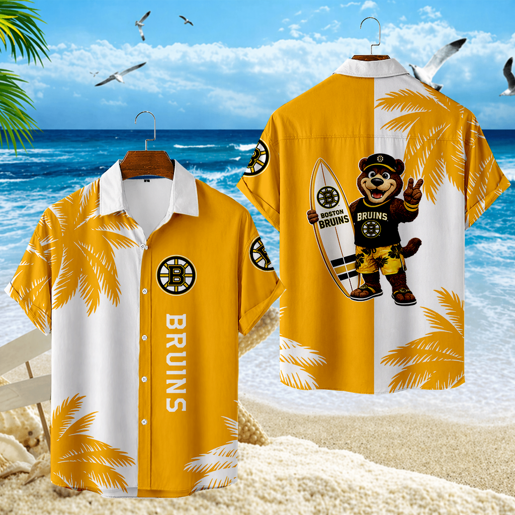 LIMITED EDITION - NEW CUSTOMIZED NHL02 BTB BOSTON BRUINS UNISEX HAWAIIAN SHIRT