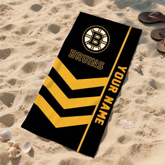 SPECIAL EDITION - NEW CUSTOMIZED NHL02 BTB BOSTON BRUINS BEACH TOWEL