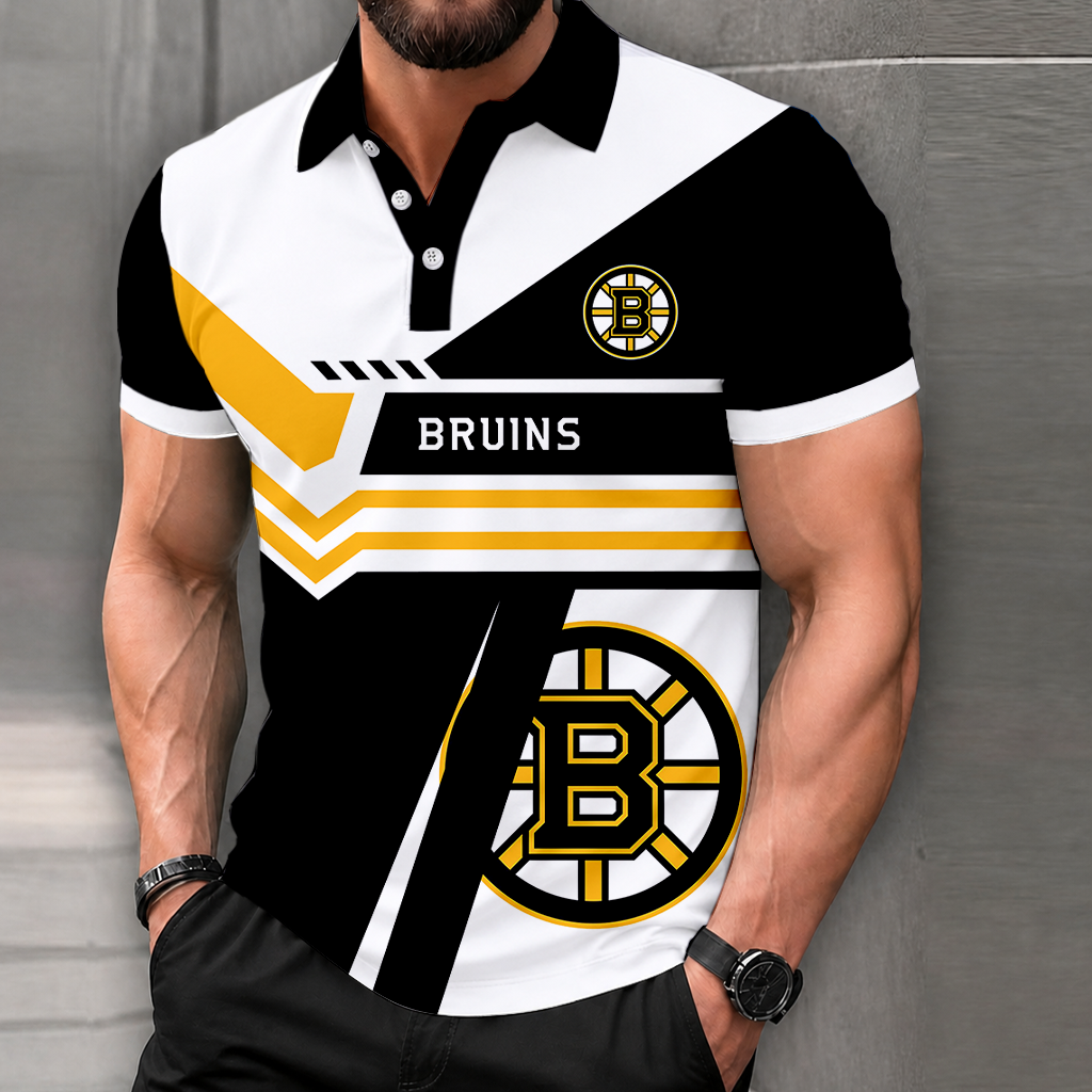 LIMITED EDITION - NEW CUSTOMIZED NHL02 BTB BOSTON BRUINS POLO SHIRT, ZIP POLO SHIRT & T-SHIRTS
