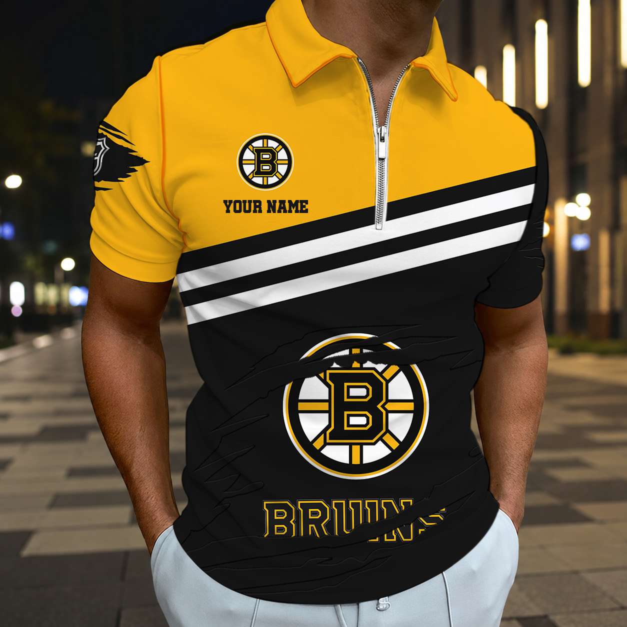 ELITE EDITION - NEW CUSTOMIZED NHL02 BTB BOSTON BRUINS T-SHIRT, POLO SHIRT, ZIP POLO SHIRT, SWEATSHIRT, HOODIE & ZIP HOODIE