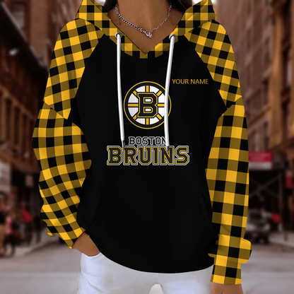 [SUPER SALE] NEW CUSTOMIZED NHL02 BTB BOSTON BRUINS RIBBED HOODIE & SWEATSHIRT
