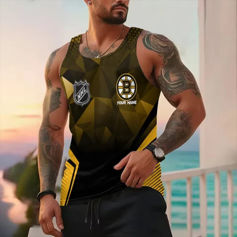[SUPER SALE] NEW CUSTOMIZED NHL02 BTB BOSTON BRUINS UNISEX TANK TOP