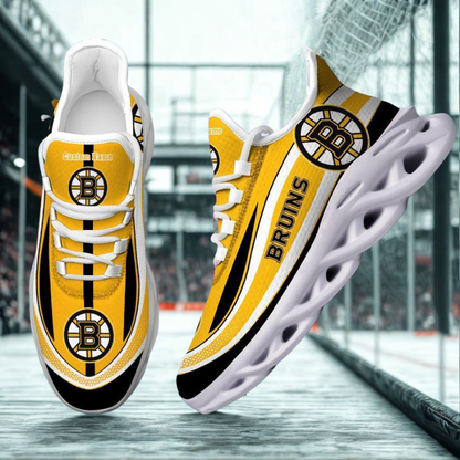 [SUPER SALE ] NEW CUSTOMIZED NHL02 BTB BOSTON BRUINS MAX SOUL SHOES