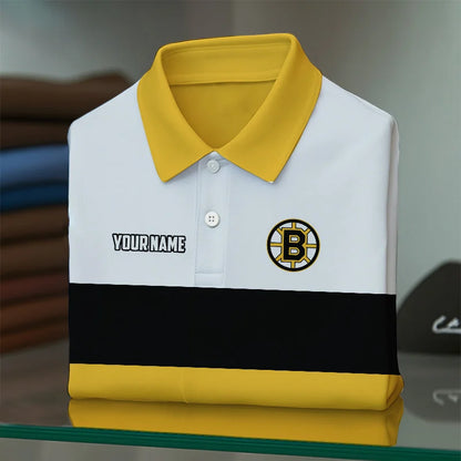 [SUPER SALE] NEW CUSTOMIZED NHL02 BTB BOSTON BRUINS POLO SHIRT