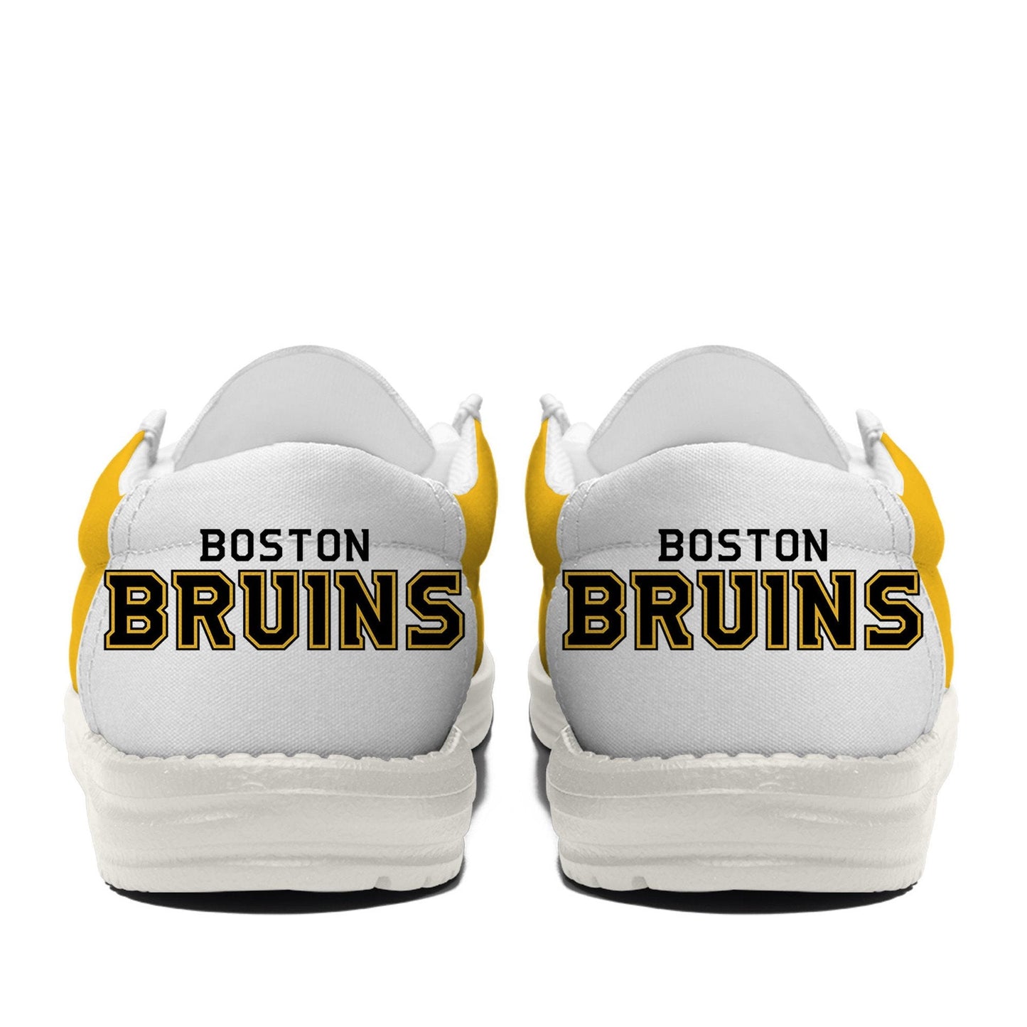 LIMITED EDITION - NEW CUSTOMIZED NHL02 BTB BOSTON BRUINS LOAFER SHOES