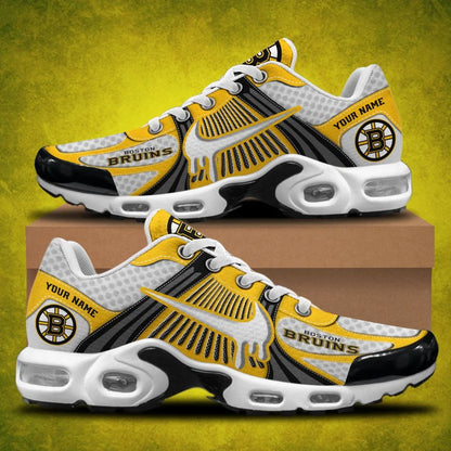 LIMITED EDITION - NEW CUSTOMIZED NHL02 BTB BOSTON BRUINS AIR MAX PLUS SNEAKERS