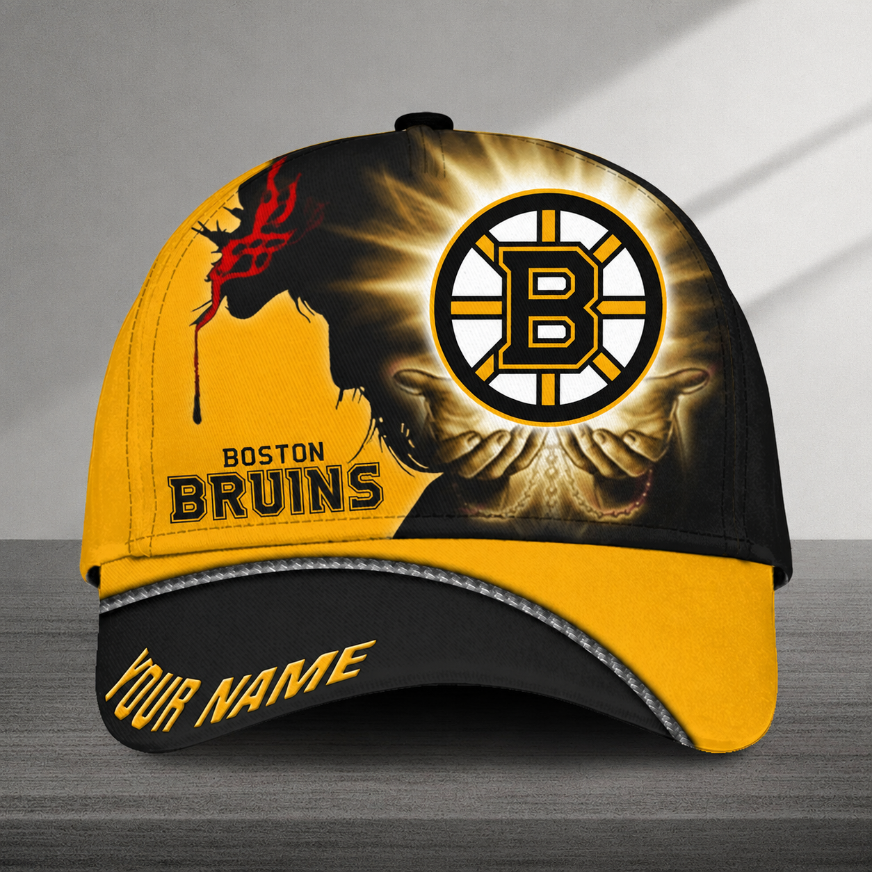 LIMITED EDITION - NEW CUSTOMIZED NHL02 BTB BOSTON BRUINS CLASSIC CAP