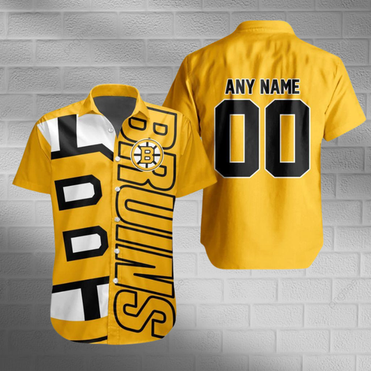 [SUPER SALE] NEW CUSTOMIZED NHL02 BTB BOSTON BRUINS UNISEX HAWAIIAN SHIRT