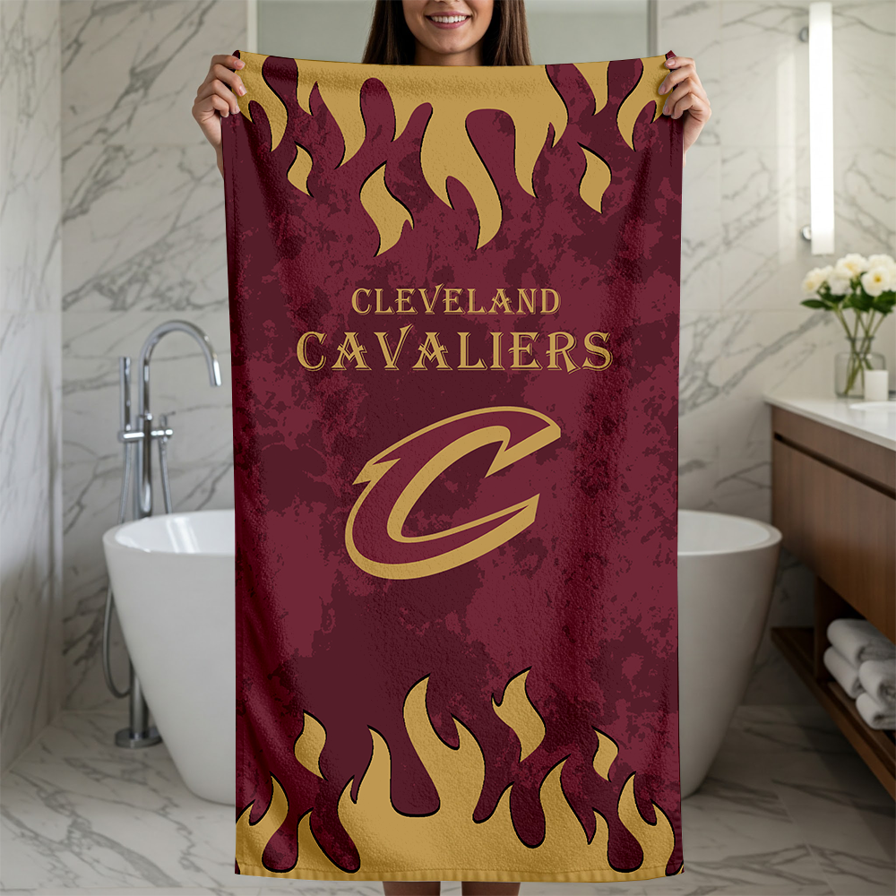 LIMITED EDITION - NEW CUSTOMIZED NBA02 CCA CLEVELAND CAVALIERS BEACH TOWEL FOR FAN
