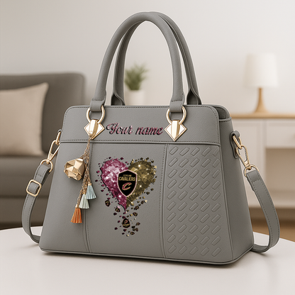 LIMITED EDITION - NEW CUSTOMIZED NBA02 CCA CLEVELAND CAVALIERS ZIP HANDBAG MULTICOLOR
