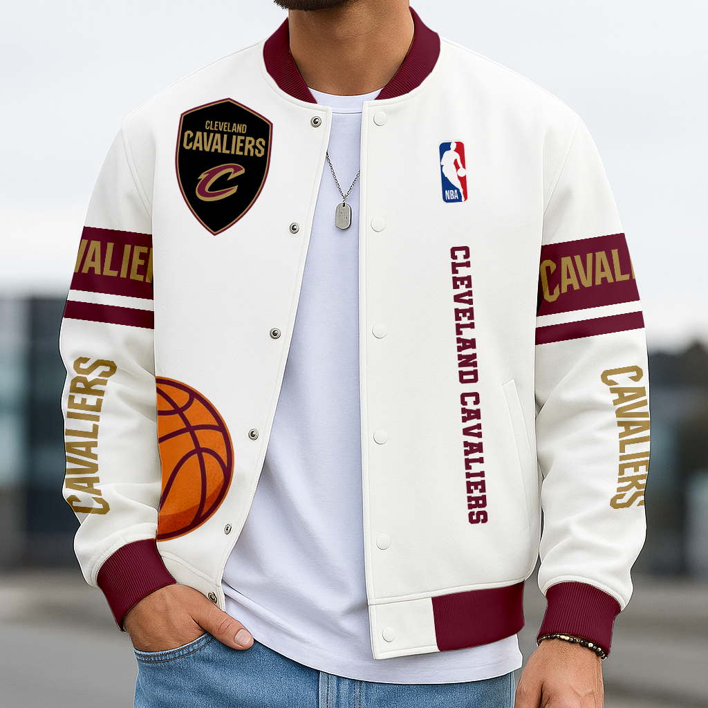 LIMITED EDITION - NEW CUSTOMIZED NBA02 CC CLEVELAND CAVALIERS BASEBALL JACKET