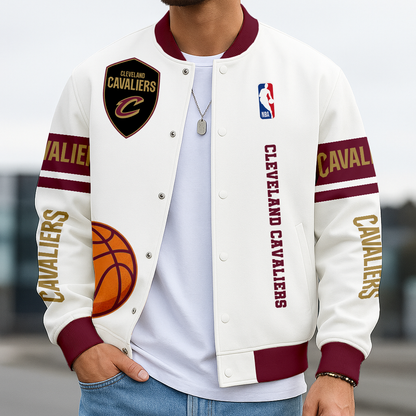 LIMITED EDITION - NEW CUSTOMIZED NBA02 CC CLEVELAND CAVALIERS BASEBALL JACKET