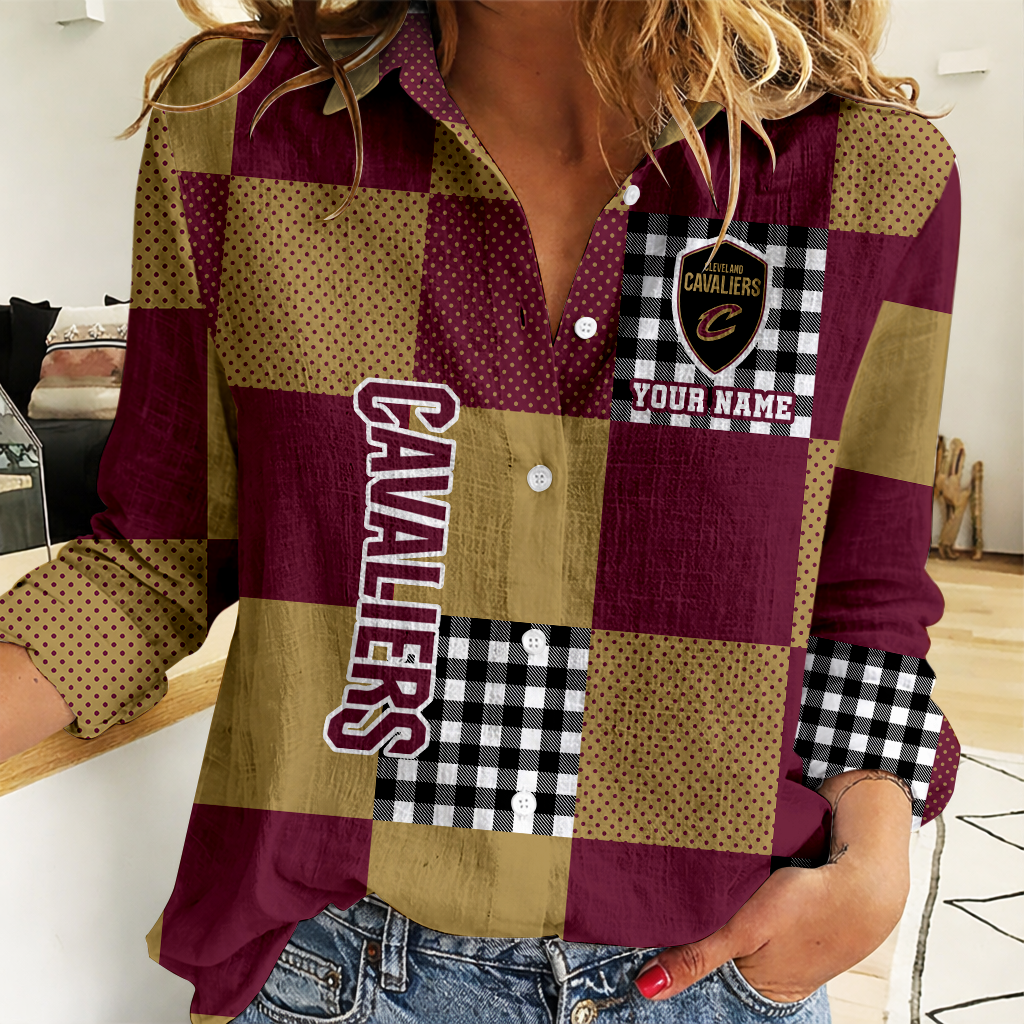 LIMITED EDITION - NEW CUSTOMIZED NBA02 CCA CLEVELAND CAVALIERS WOMEN CASUAL SHIRT FOR FAN