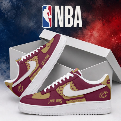 LIMITED EDITION - NEW CUSTOMIZED NBA02 CCA CLEVELAND CAVALIERS AF1 SHOES