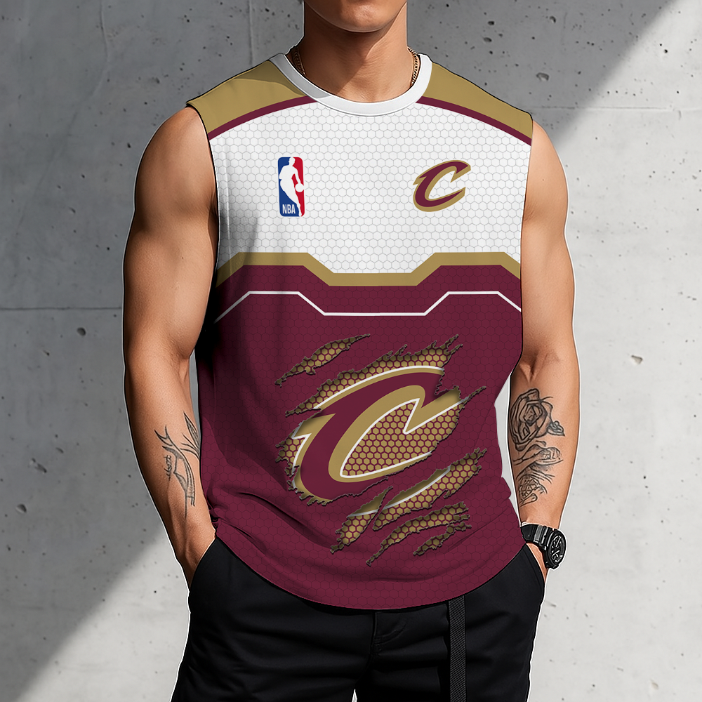LIMITED EDITION - NEW CUSTOMIZED NBA02 CCA CLEVELAND CAVALIERS MEN'S TANK TOP