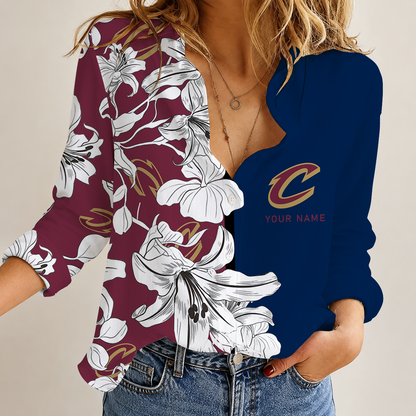 [HOT DEAL] NEW CUSTOMIZED NBA02 CCA CLEVELAND CAVALIERS WOMEN CASUAL SHIRT FOR FAN
