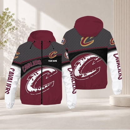 LIMITED EDITION - NEW CUSTOMIZED NBA02 CCA CLEVELAND CAVALIERS WINDBREAKER JACKET