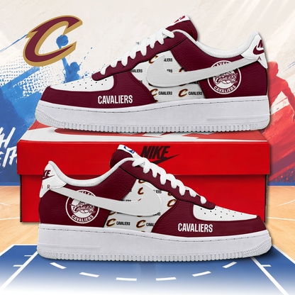LIMITED EDITION - NEW CUSTOMIZED NBA02 CCA CLEVELAND CAVALIERS AF1 SNEAKERS