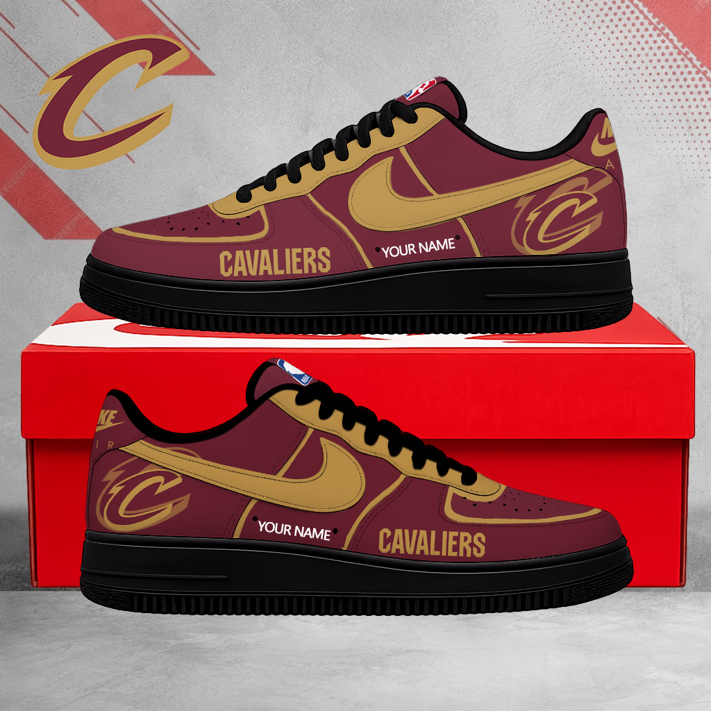 LIMITED EDITION - NEW CUSTOMIZED NBA02 CCA CLEVELAND CAVALIERS AF1 SNEAKERS